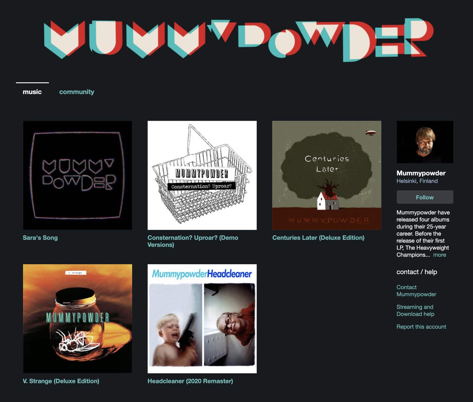 Mummypowder Bandcamp